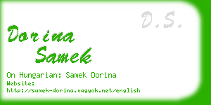 dorina samek business card